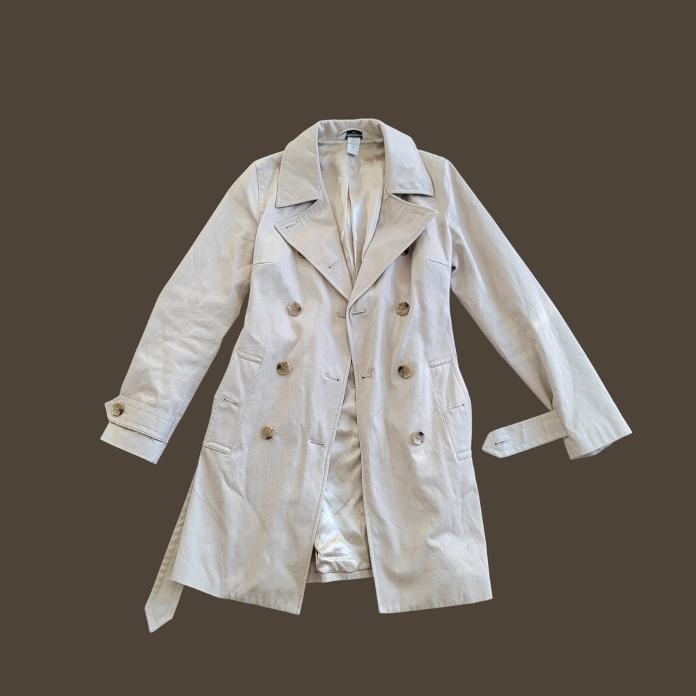Vintage Banana Republic Beige Cotton Trench Coat